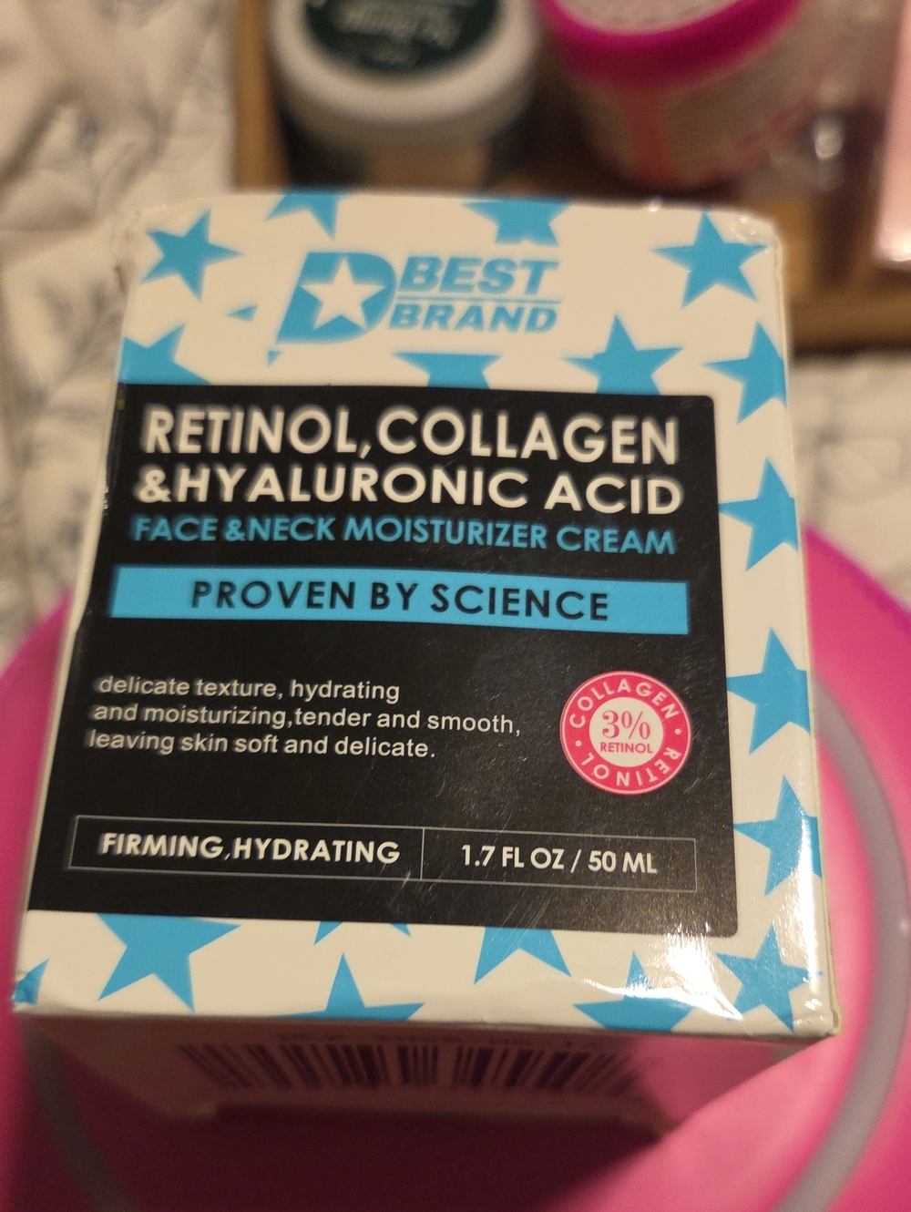 Retinol, Collagen & Hyaluronic Acid Face & Neck Moisturizer Cream — Blue